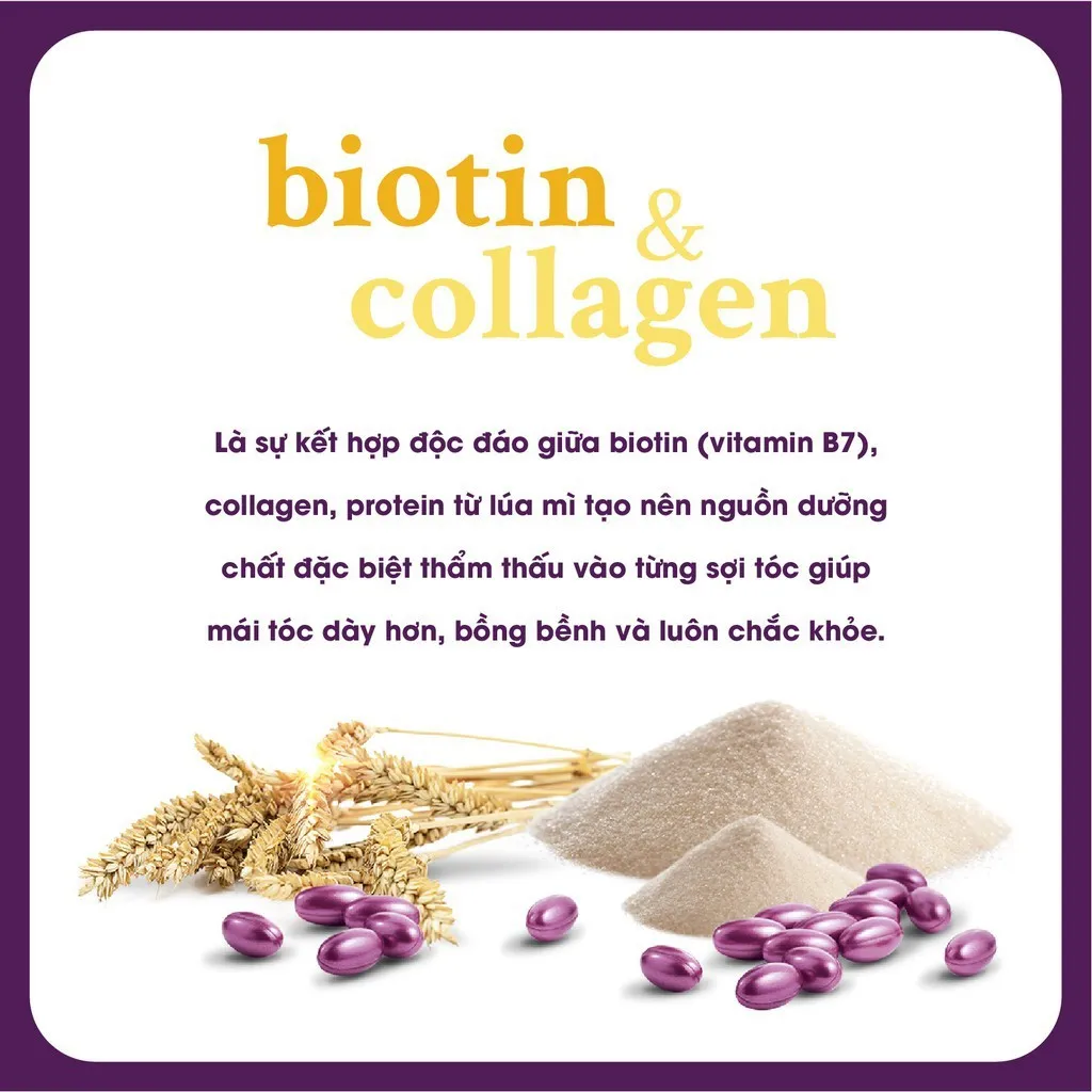 Combo 2 Chai Dầu Gội & Dầu Xả Tóc OGX Biotin & Collagen giúp tóc dày mềm mượt chắc khỏe 385ml
