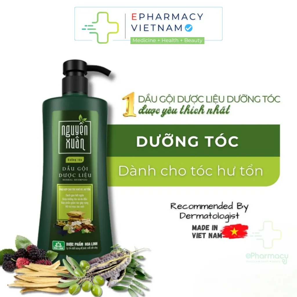 Dầu Gội NGUYÊN XUÂN Dược Liệu Phục Hồi Hư Tổn Chăm Sóc Tóc