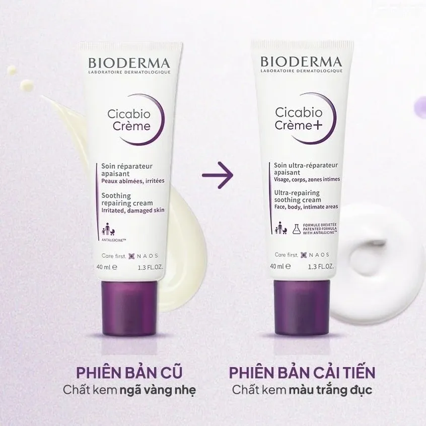 Kem Dưỡng BIODERMA Cicabio Crème+ Làm Dịu Phục Hồi Da 40ml