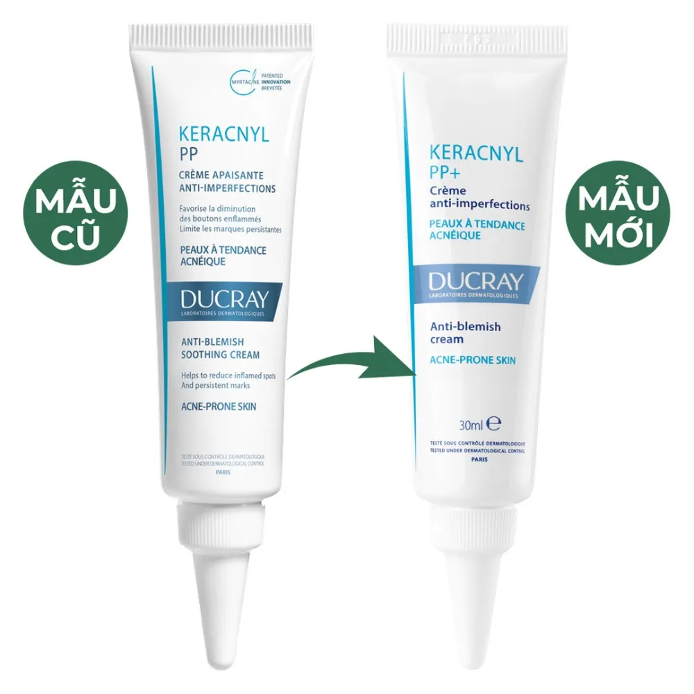 Kem Dưỡng DUCRAY Keracnyl PP+ Anti-Blemish Cream Hạn Chế Mụn & Thâm Cho Da Nhờn