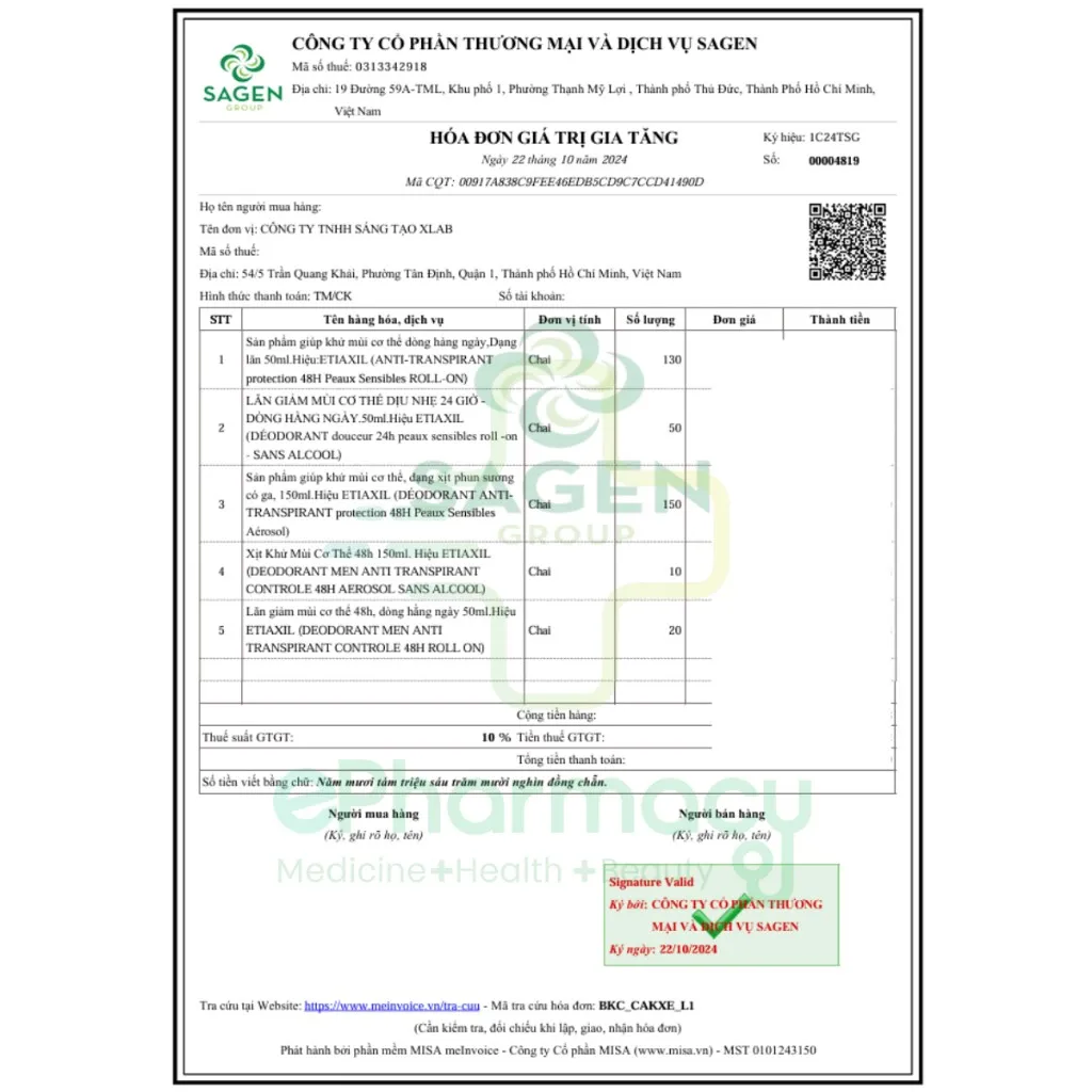 Xịt Khử Mùi ETIAXIL Déodorant Anti-Transpirant 48h Anti-Traces Blanches & Jaunes Hằng Ngày